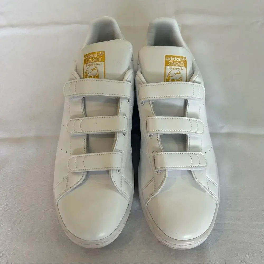 Adidas Stan Smith CF Shoes Sneakers White/Gold Size 11